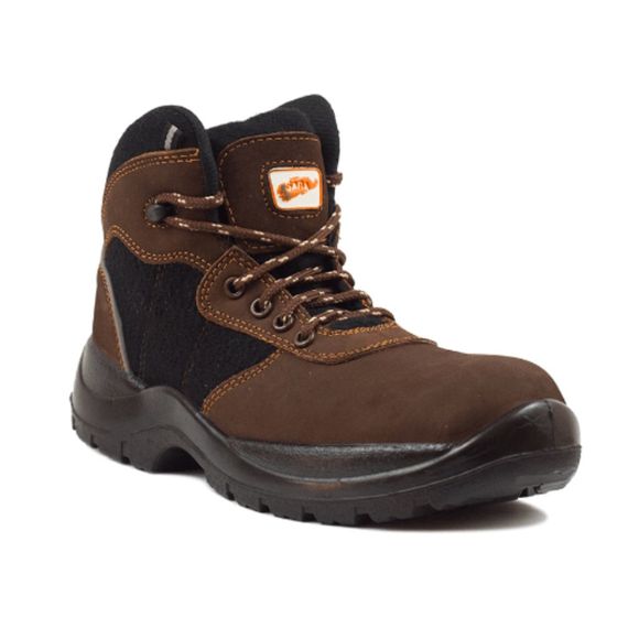 NEW MENS SAFETY WORK BOOTS- IMPACT & SLIP RESISTANT, WATERPROOF | BROWN SIZE 9.5 - Picture 2 of 10